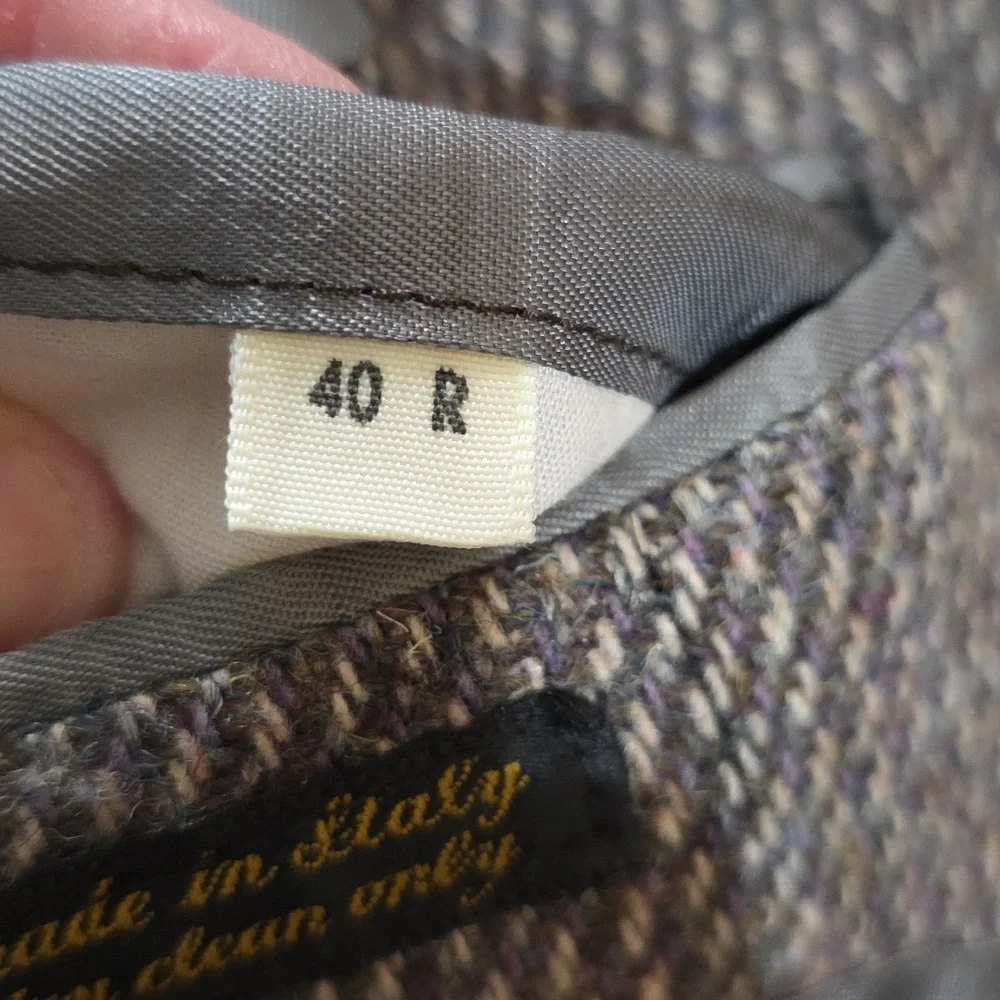 VonFurstenberg Prince Egon Collection Mens‎ Wool Blazer Sports Coat Gray/Tan 40R